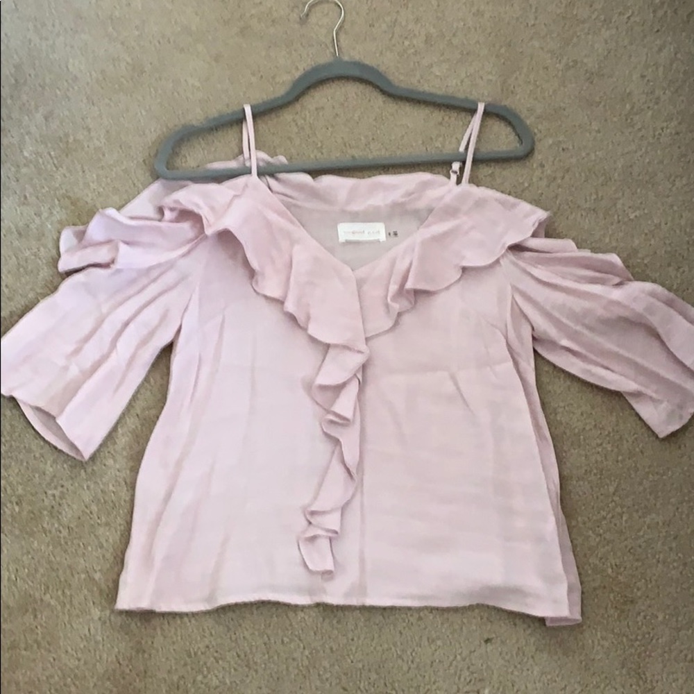Light pink cold shoulder shirt